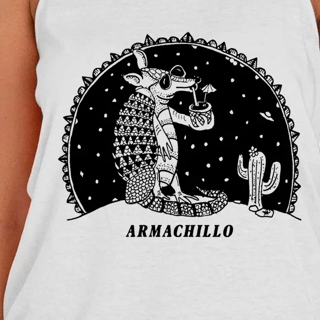 Funny Armadillo Women's Knotted Racerback Tank