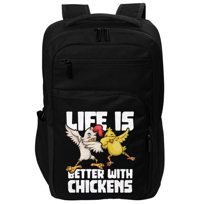 Funny Animal Farmer Kids Dabbing Rooster Dab Hen Chicken Impact Tech Backpack