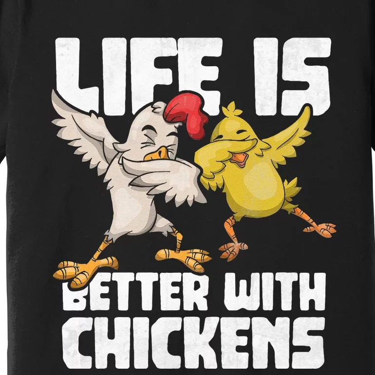 Funny Animal Farmer Kids Dabbing Rooster Dab Hen Chicken Premium T-Shirt