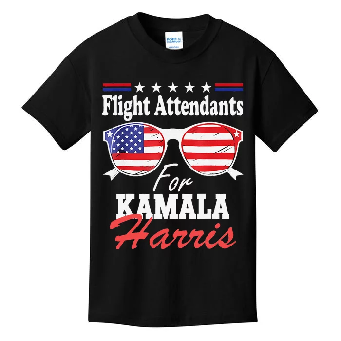 Flight Attendants For Kamala Harris 2024 For President Kids T-Shirt