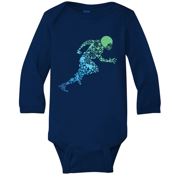 Football American Football Baby Long Sleeve Bodysuit