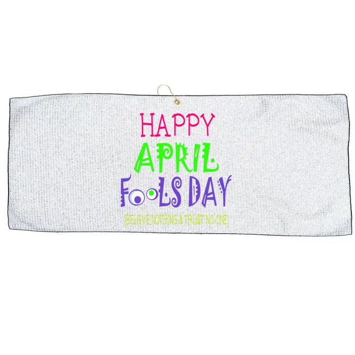 Funny April Fools Day April 1st Joke Pranks Large Microfiber Waffle Golf Towel