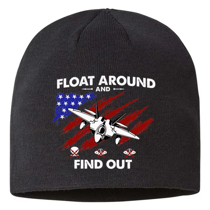 Float Around & Find Out Chinese Spy Balloon & UFOs USA Flag 8 1/2in Sustainable Knit Beanie