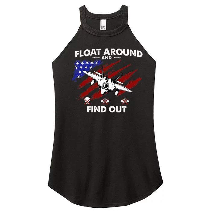 Float Around & Find Out Chinese Spy Balloon & UFOs USA Flag Women’s Perfect Tri Rocker Tank