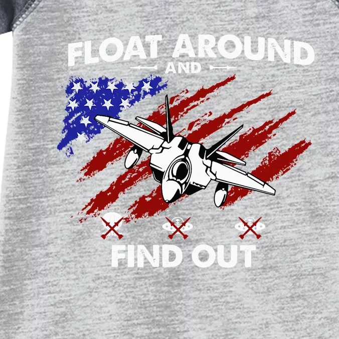 Float Around & Find Out Chinese Spy Balloon & UFOs USA Flag Infant Baby Jersey Bodysuit