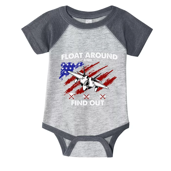 Float Around & Find Out Chinese Spy Balloon & UFOs USA Flag Infant Baby Jersey Bodysuit