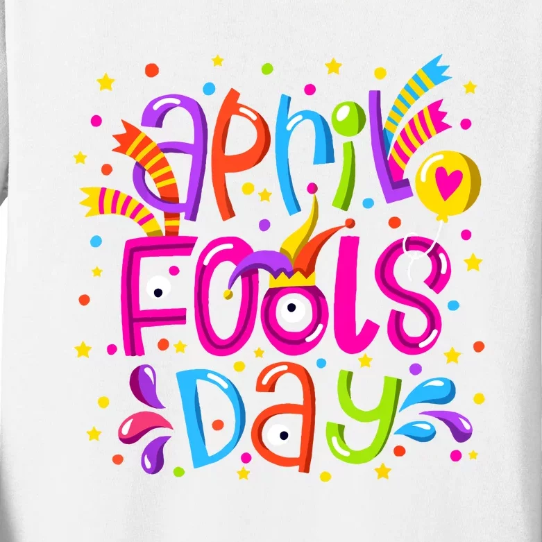 Funny April Fools Day Kids Long Sleeve Shirt