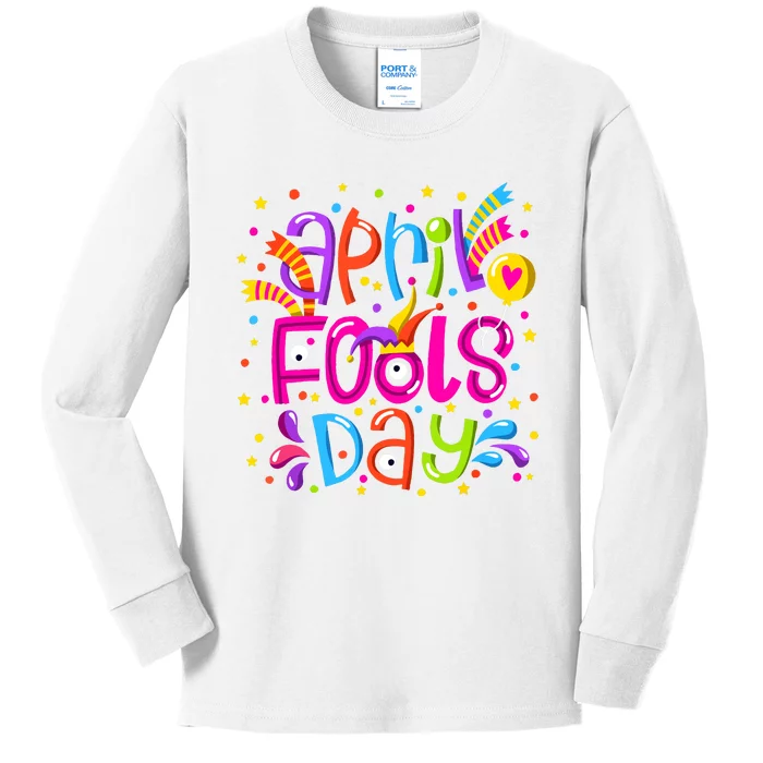 Funny April Fools Day Kids Long Sleeve Shirt