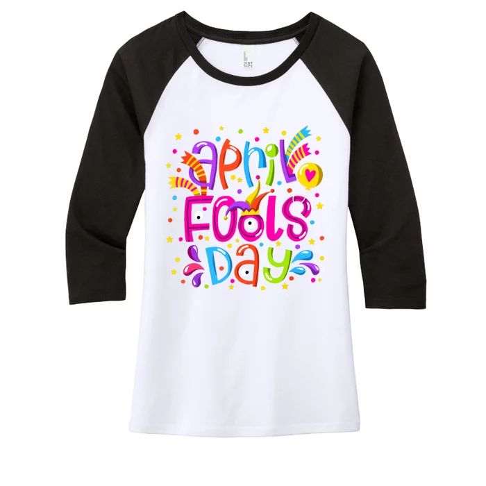 Funny April Fools Day Women's Tri-Blend 3/4-Sleeve Raglan Shirt