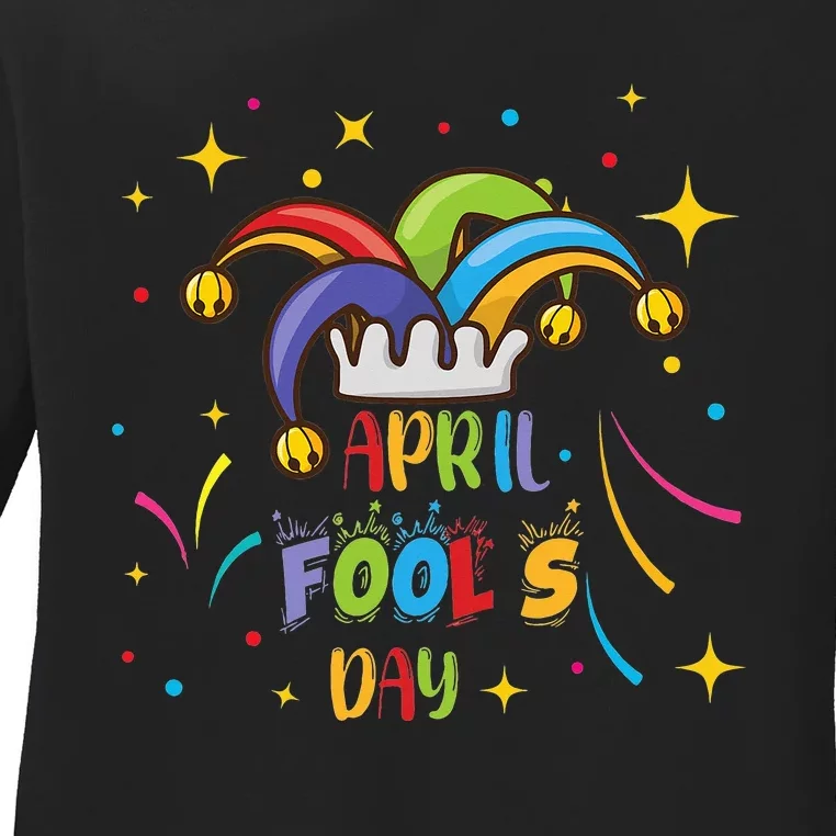 Funny April Fools Day Pranks Kit 1st April Jokes Ladies Long Sleeve Shirt