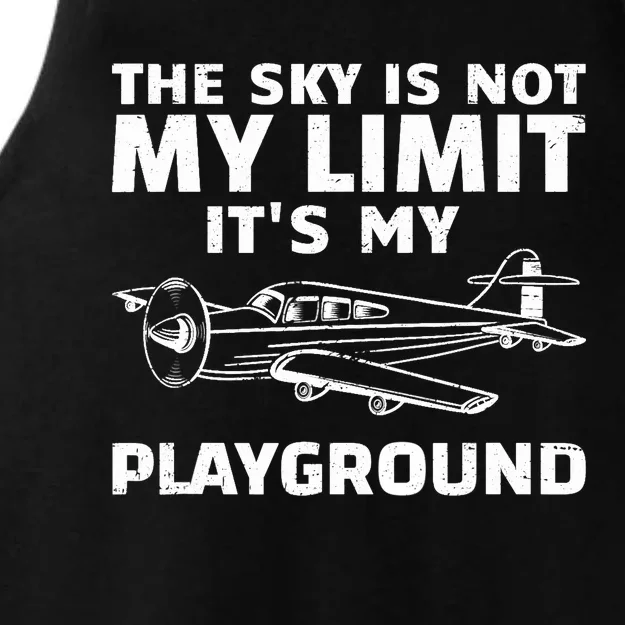 Funny Airplane For Aviation Pilot Airplane Lovers Ladies Tri-Blend Wicking Tank