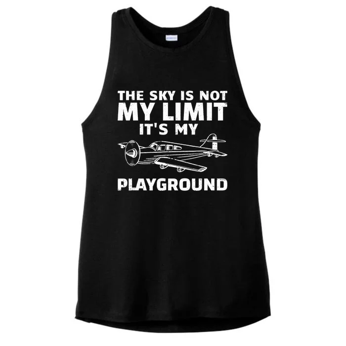 Funny Airplane For Aviation Pilot Airplane Lovers Ladies Tri-Blend Wicking Tank