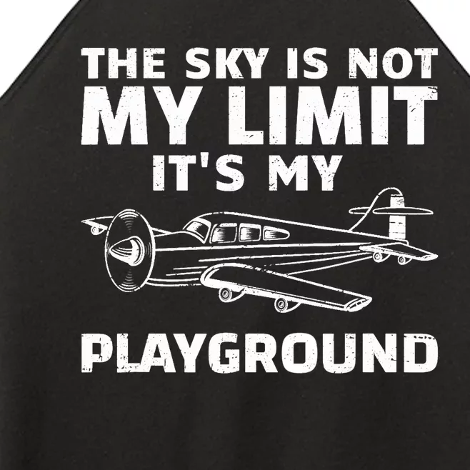 Funny Airplane For Aviation Pilot Airplane Lovers Women’s Perfect Tri Rocker Tank