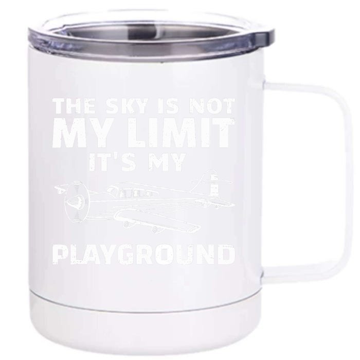 Funny Airplane For Aviation Pilot Airplane Lovers Front & Back 12oz Stainless Steel Tumbler Cup