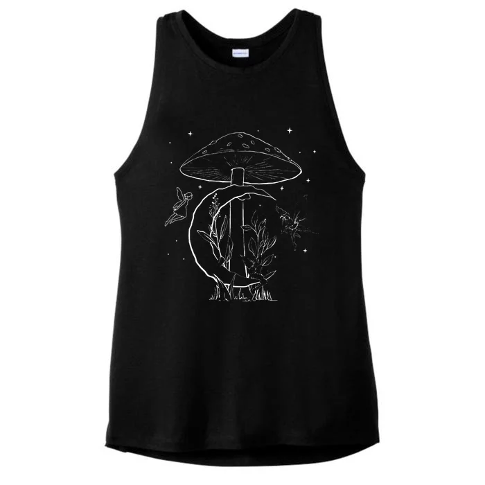 Fairycore Aesthetic Fairy Core Grunge Mushroom Moon Fairies Ladies Tri-Blend Wicking Tank