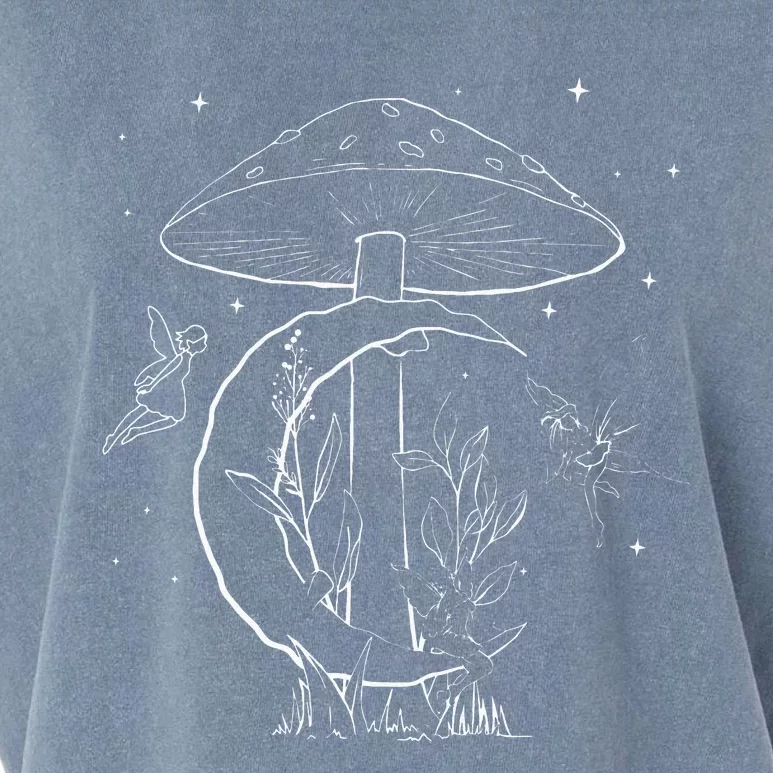 Fairycore Aesthetic Fairy Core Grunge Mushroom Moon Fairies Garment-Dyed Women's Muscle Tee