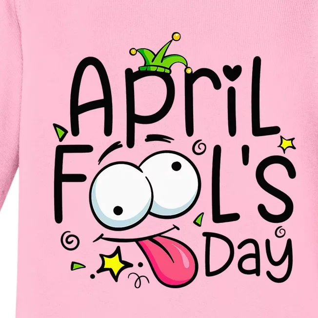 Funny April Fools Day 1st April Jokes Happy April Fools Day Baby Long Sleeve Bodysuit