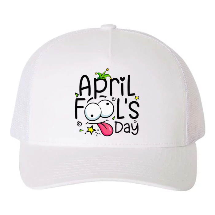 Funny April Fools Day 1st April Jokes Happy April Fools Day Yupoong Adult 5-Panel Trucker Hat