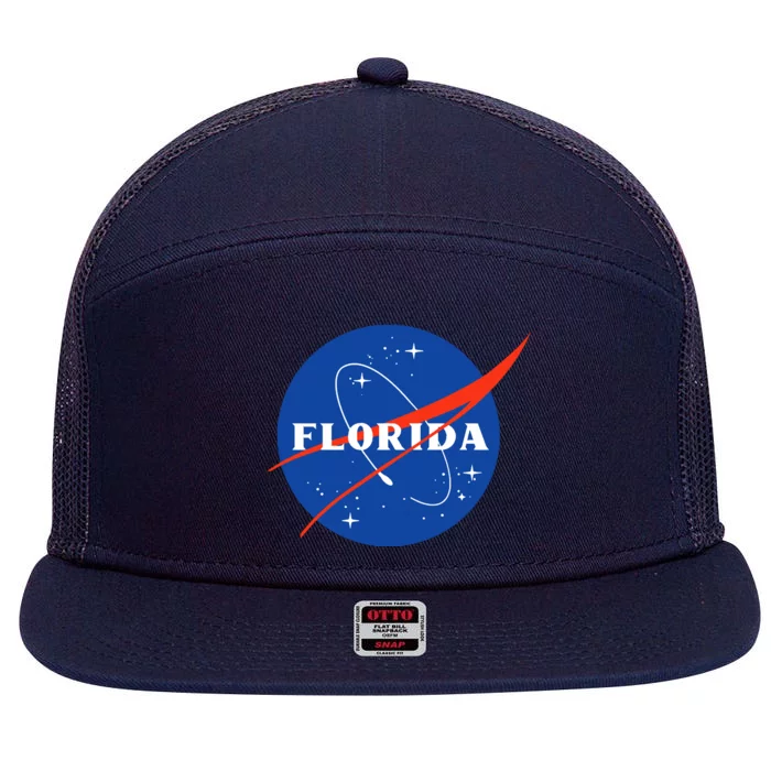 Florida Astronaut 7 Panel Mesh Trucker Snapback Hat