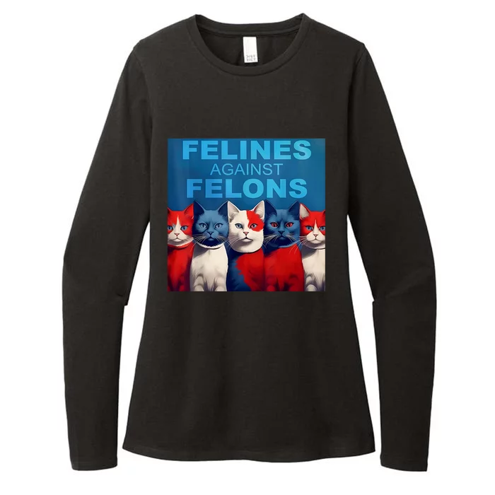 Felines Against Felons Showcasing Your Witty Side And Trendy Vibes Womens CVC Long Sleeve Shirt