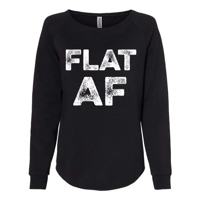 Flat Af Feminist Cancer Awareness Month Survivor Viral Meme Gift Womens California Wash Sweatshirt