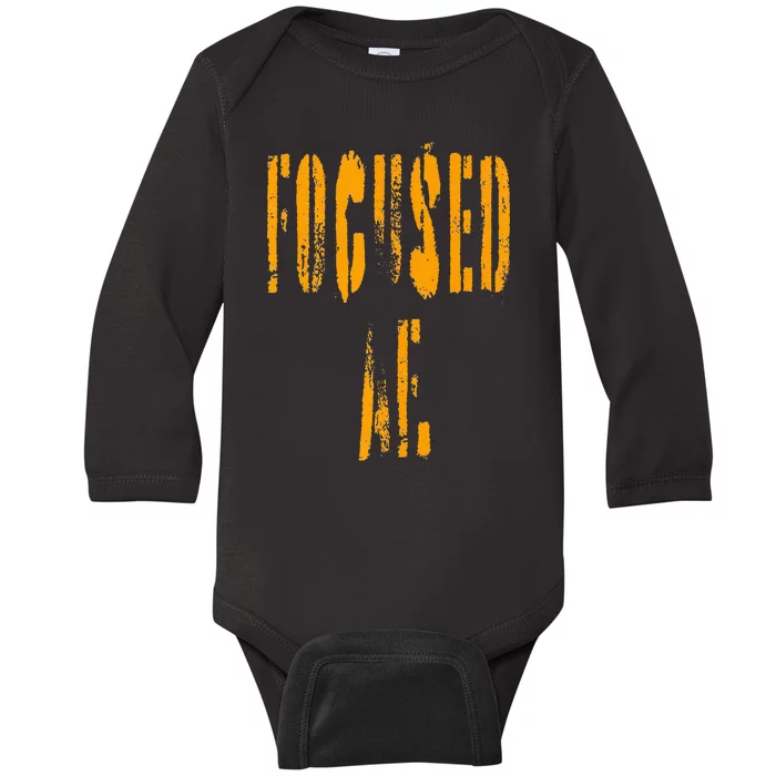 FOCUSED AF. Baby Long Sleeve Bodysuit