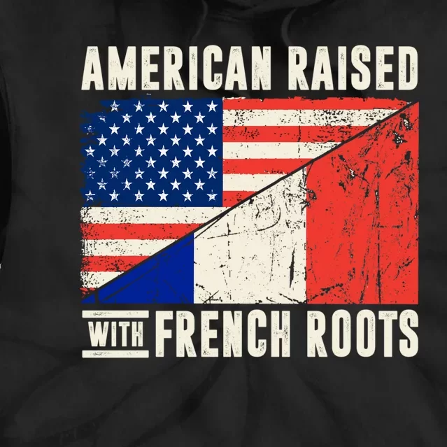 Flag American French Roots French American Funny Tie Dye Hoodie