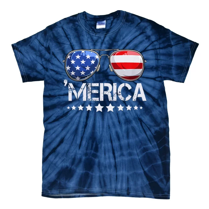 Funny American Flag Patriotic Fourth Tie-Dye T-Shirt