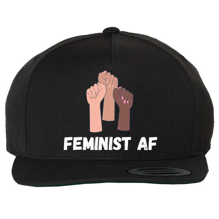 Feminist Af Feminist Gift Wool Snapback Cap