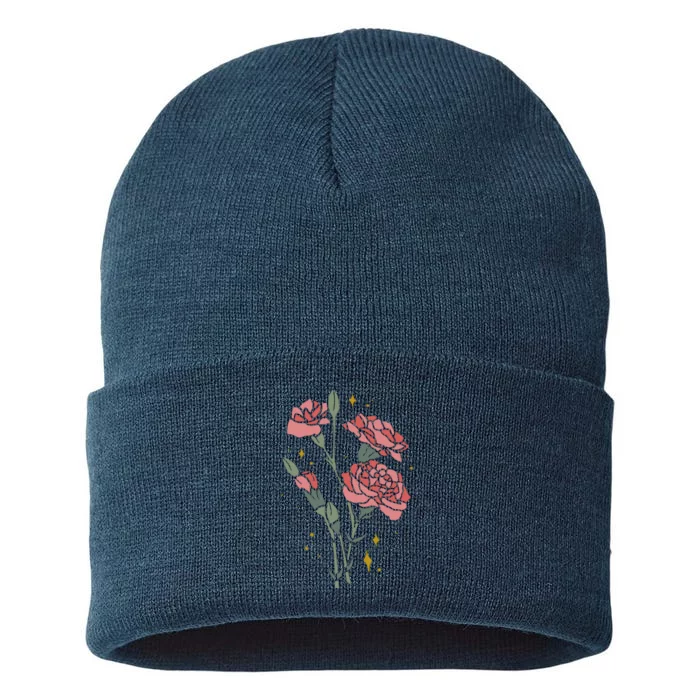 Flower Art Sustainable Knit Beanie