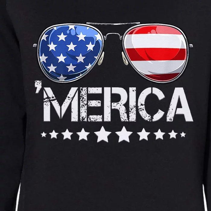 Funny American Flag Patriotic Fourth Womens California Wash Sweatshirt