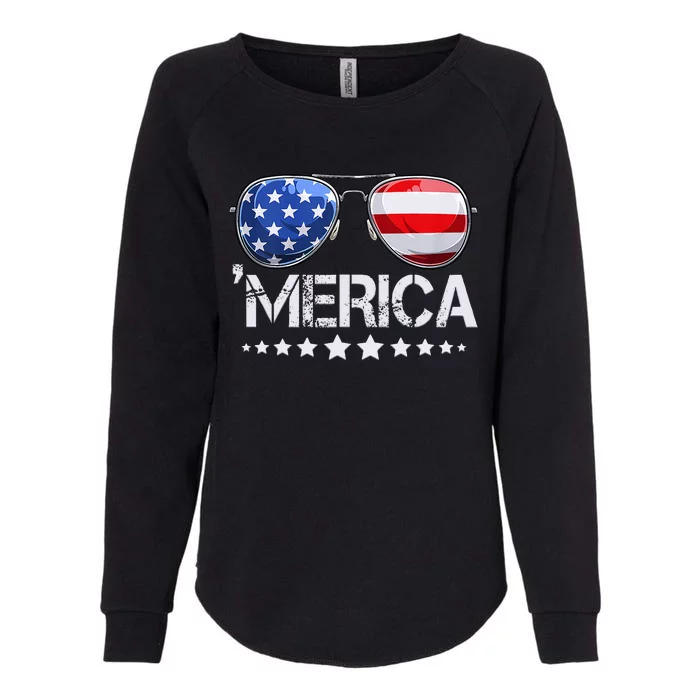 Funny American Flag Patriotic Fourth Womens California Wash Sweatshirt