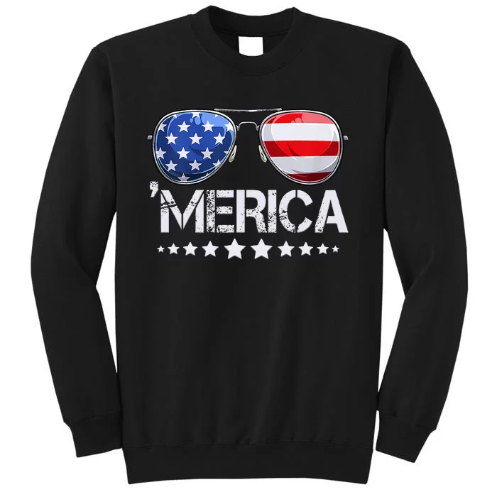 Funny American Flag Patriotic Fourth Tall Sweatshirt