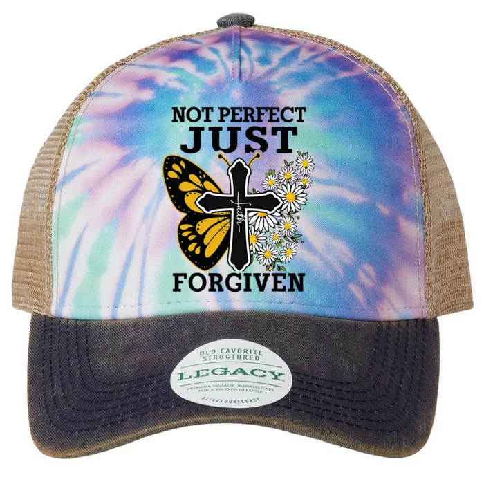 Forgiven and Funny Christian  for Jesus Lovers Legacy Tie Dye Trucker Hat