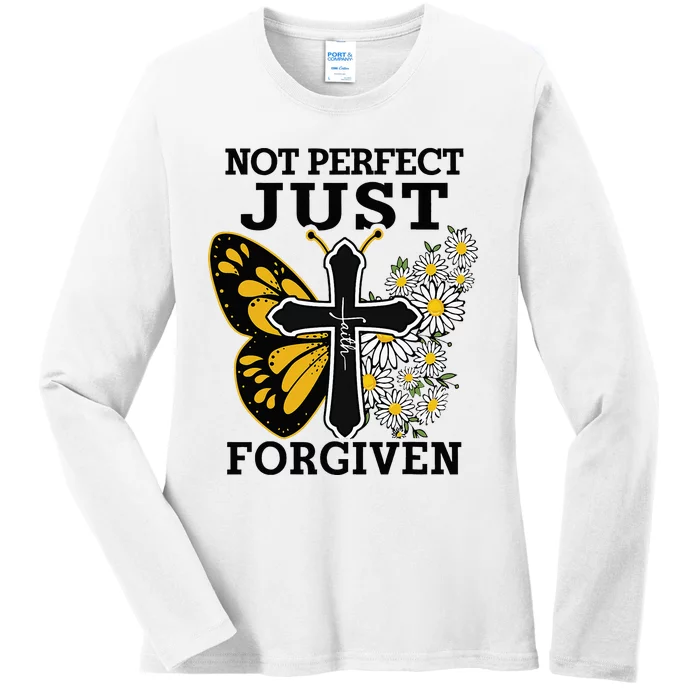 Forgiven and Funny Christian  for Jesus Lovers Ladies Long Sleeve Shirt