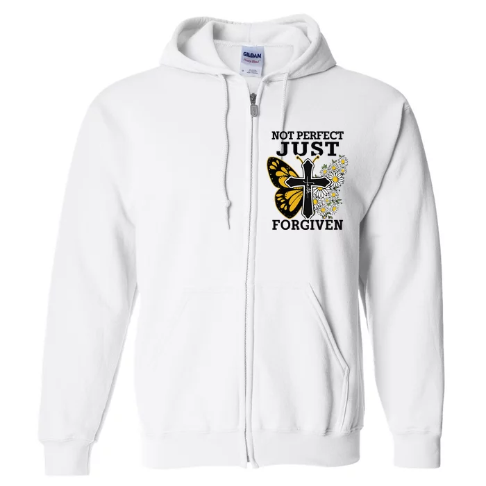 Forgiven and Funny Christian  for Jesus Lovers Full Zip Hoodie