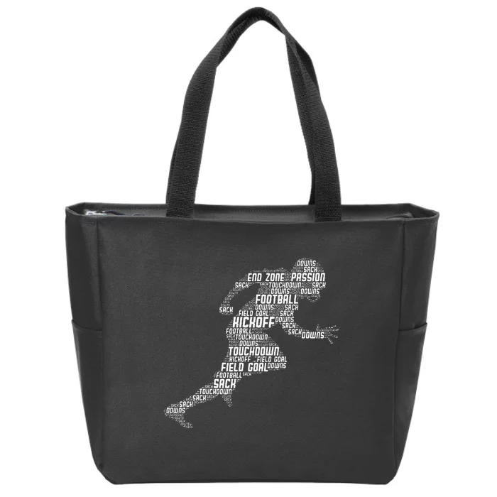 Football American Football Zip Tote Bag