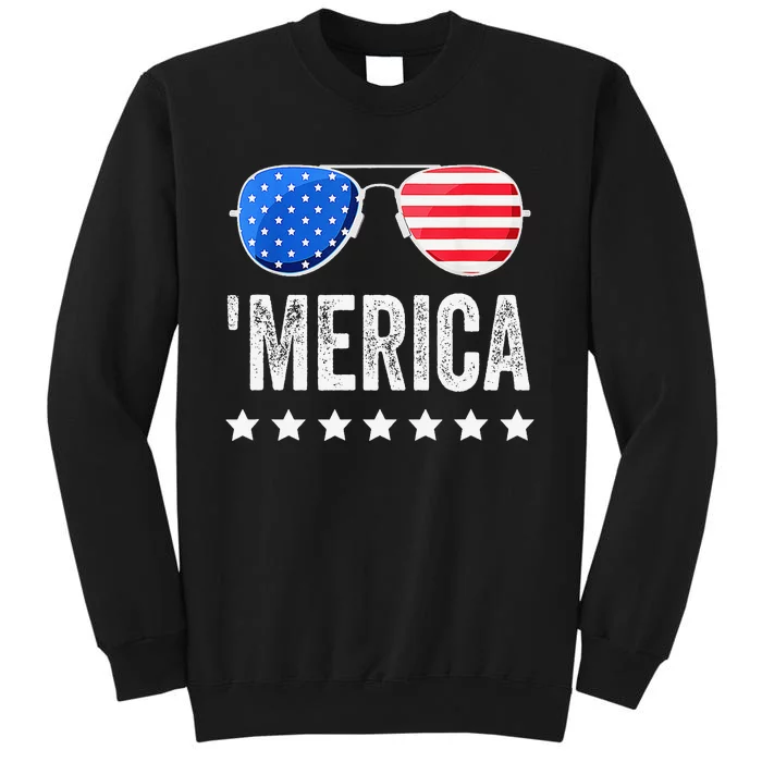 Funny American Flag Patriotic Fourth Tall Sweatshirt