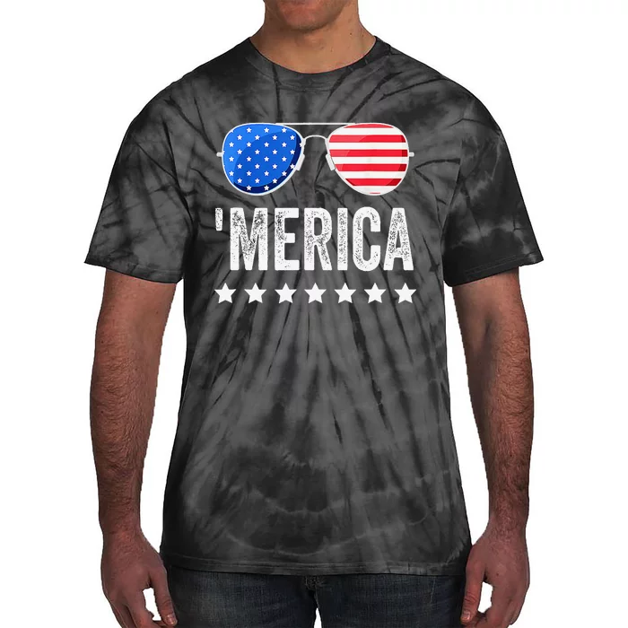 Funny American Flag Patriotic Fourth Tie-Dye T-Shirt