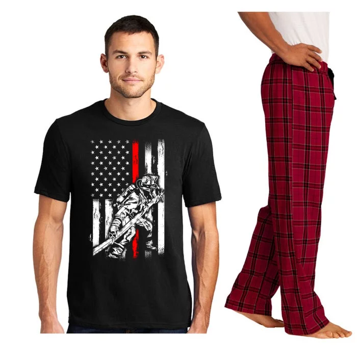 Firefighter American Flag For Us Fire Gift Pajama Set