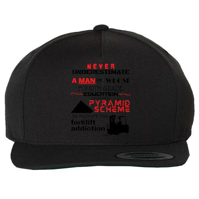 Forklift Addiction Wool Snapback Cap