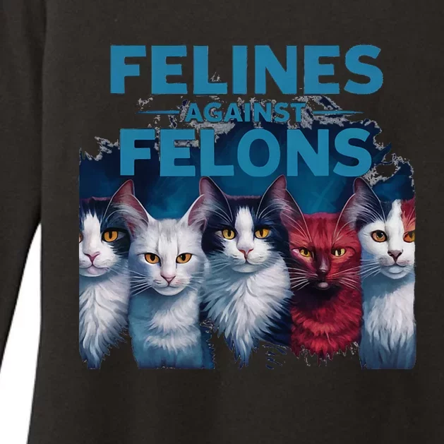 Felines Against Felons Kamala Harris 2024 For President Womens CVC Long Sleeve Shirt