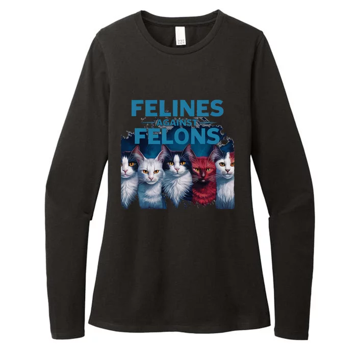 Felines Against Felons Kamala Harris 2024 For President Womens CVC Long Sleeve Shirt