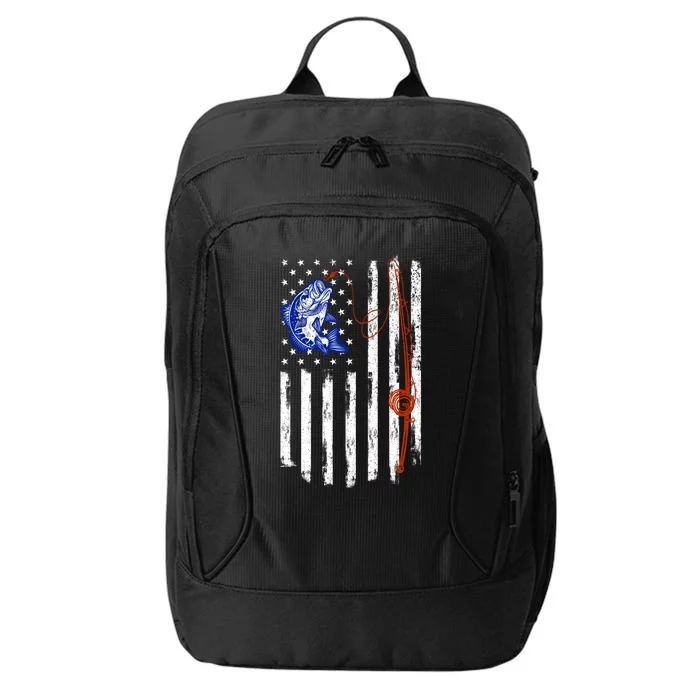 Fishing American Flag 4th Of July Usa Patriotic Fish Lover Meaningful Gift City Backpack