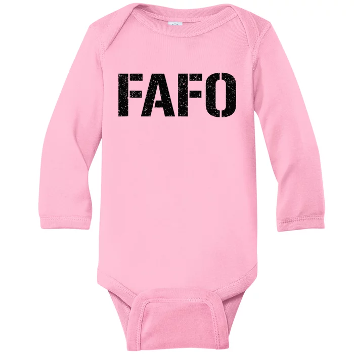 FAFO ACRONYM Baby Long Sleeve Bodysuit