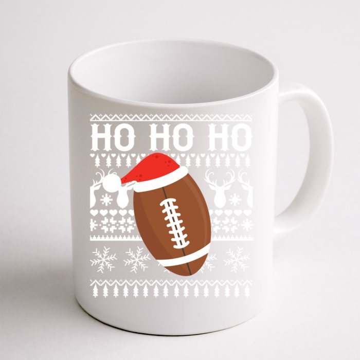 Funny American Football Ugly Christmas Sweater Xmas Gift Front & Back Coffee Mug