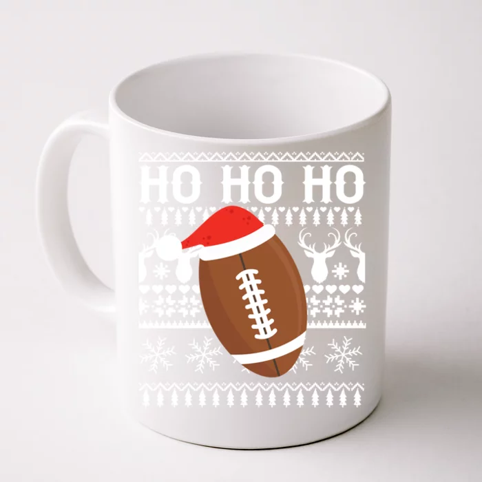 Funny American Football Ugly Christmas Sweater Xmas Gift Front & Back Coffee Mug