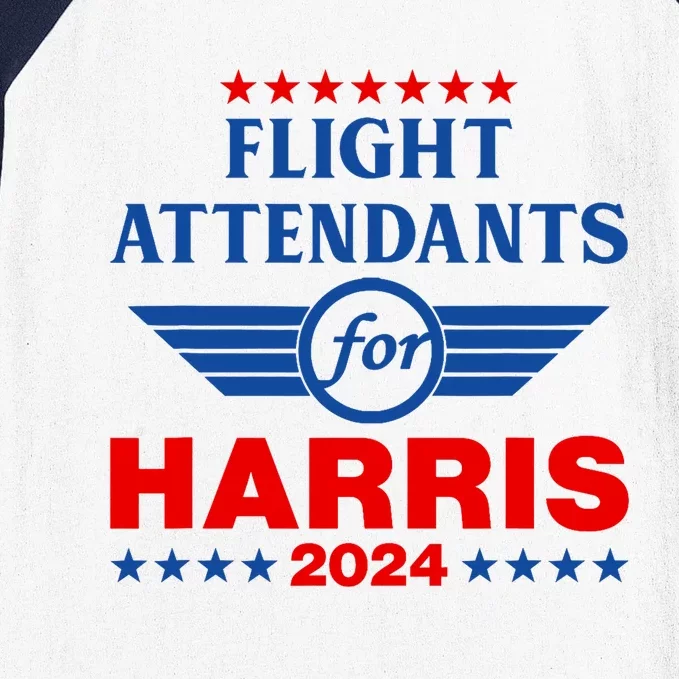 Flight Attendants For Kamala Harris 2024 Baseball Sleeve Shirt