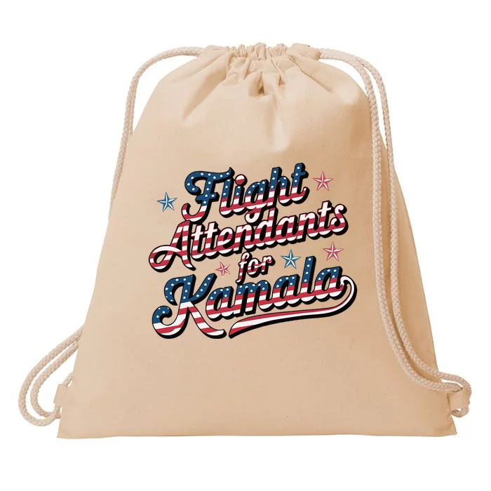 Flight Attendants For Kamala Kamala Harris 2024 President Drawstring Bag