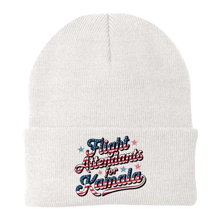 Flight Attendants For Kamala Kamala Harris 2024 President Knit Cap Winter Beanie